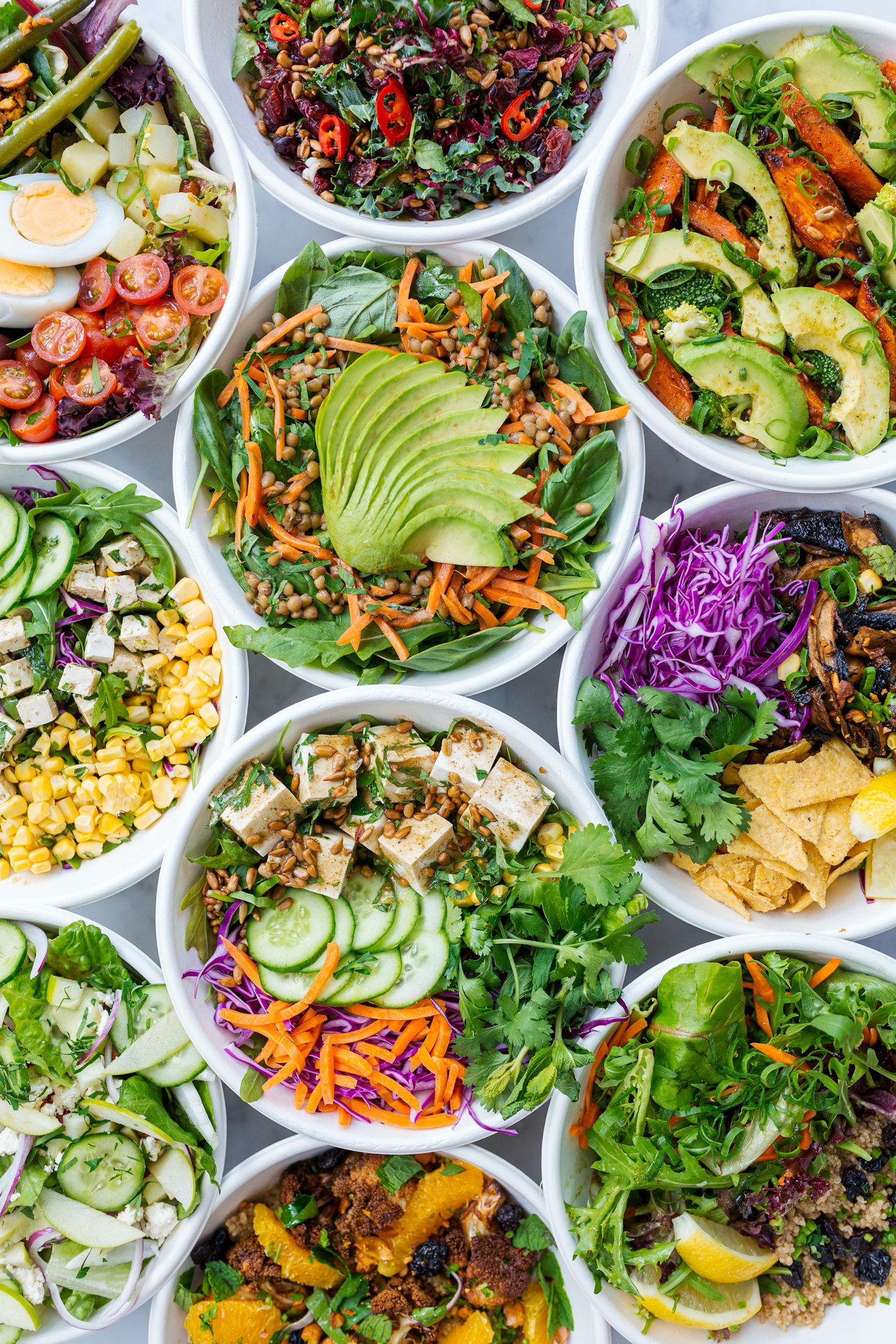 Bol de repas équilibré coloré